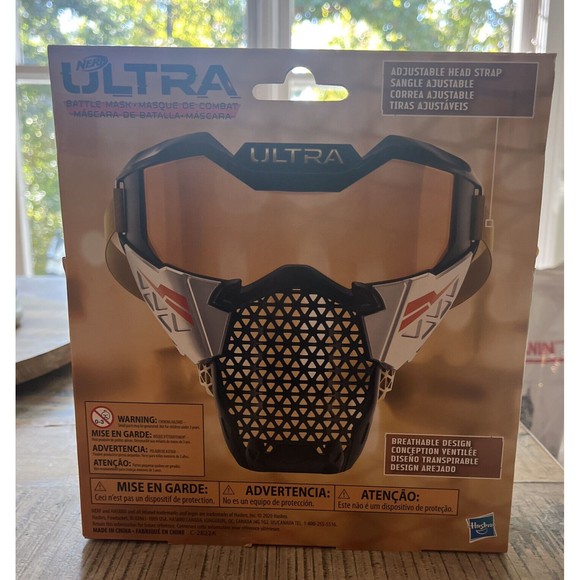 NERF Ultra Battle Mask Adjustable Head Strap Breathable Design Padded Amber Lens - Picture 2 of 4